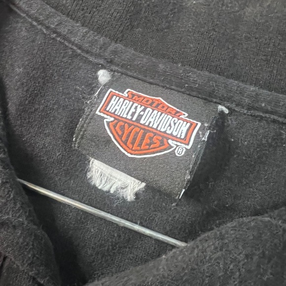 Harley Davidson Y2K 2006 South Dakota Polo Flame Patterned Size XXL Shirt - Picture 3 of 4